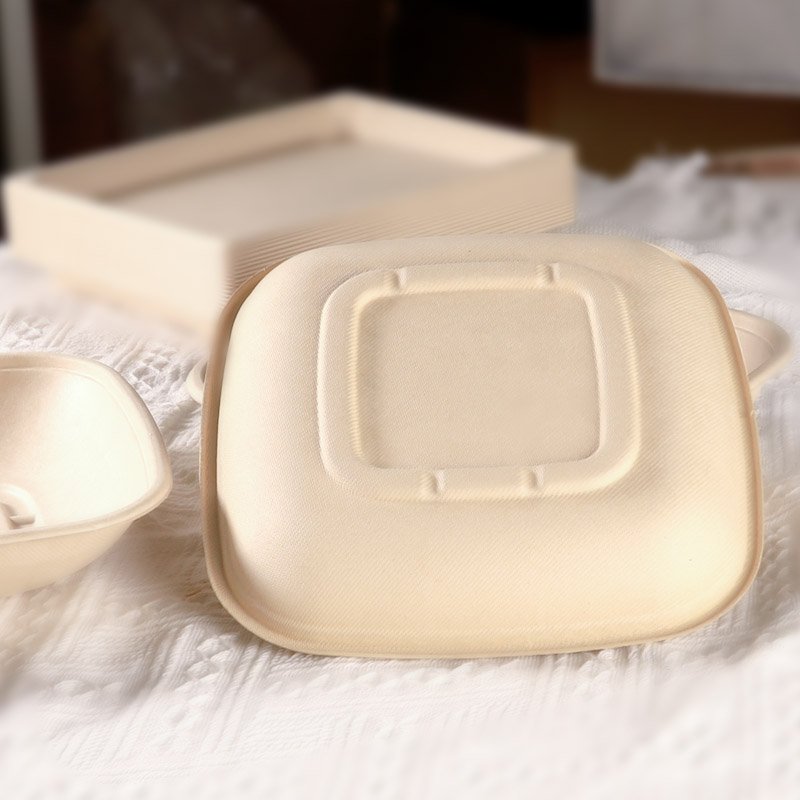24OZ Compostable Sugarcane Bagasse Takeout Container