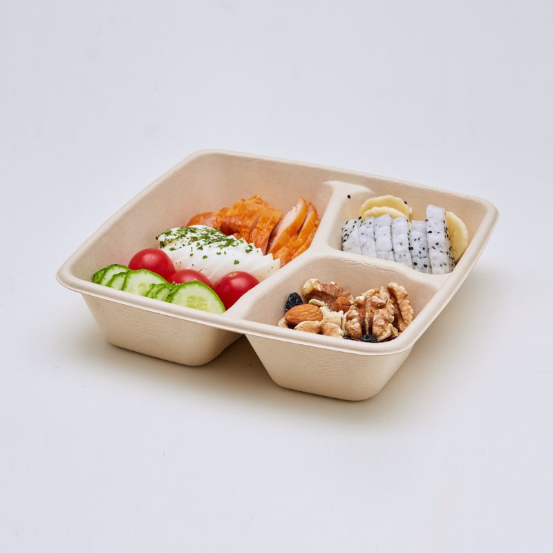 Disposable Sugarcane Bagasse take out taco tray - 图片 2