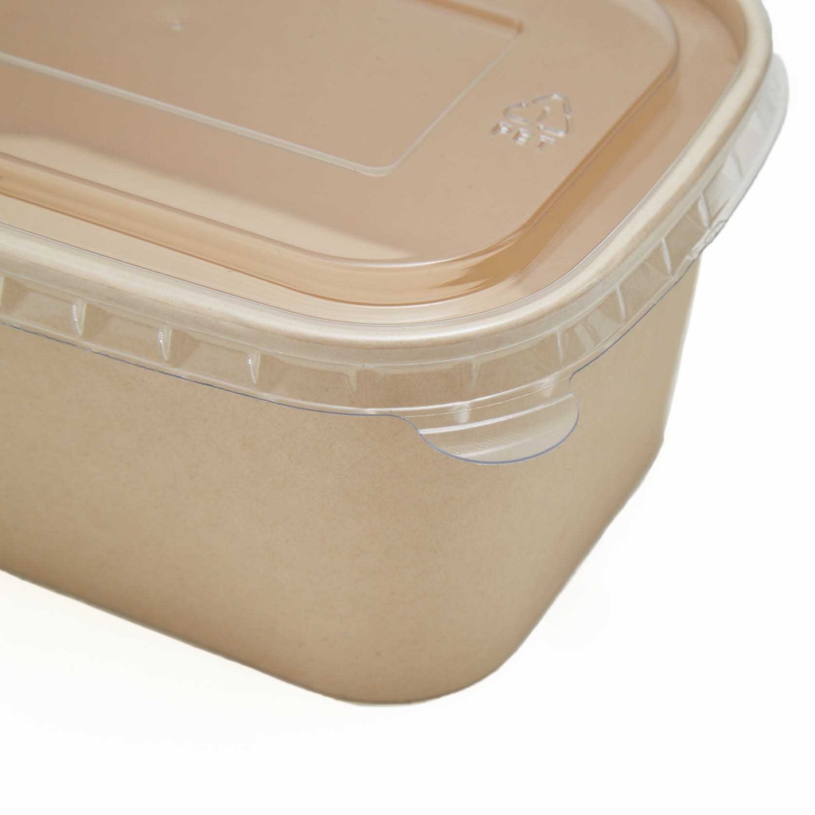 1000ml rectangular bamboo fiber paper bowl - 图片 2
