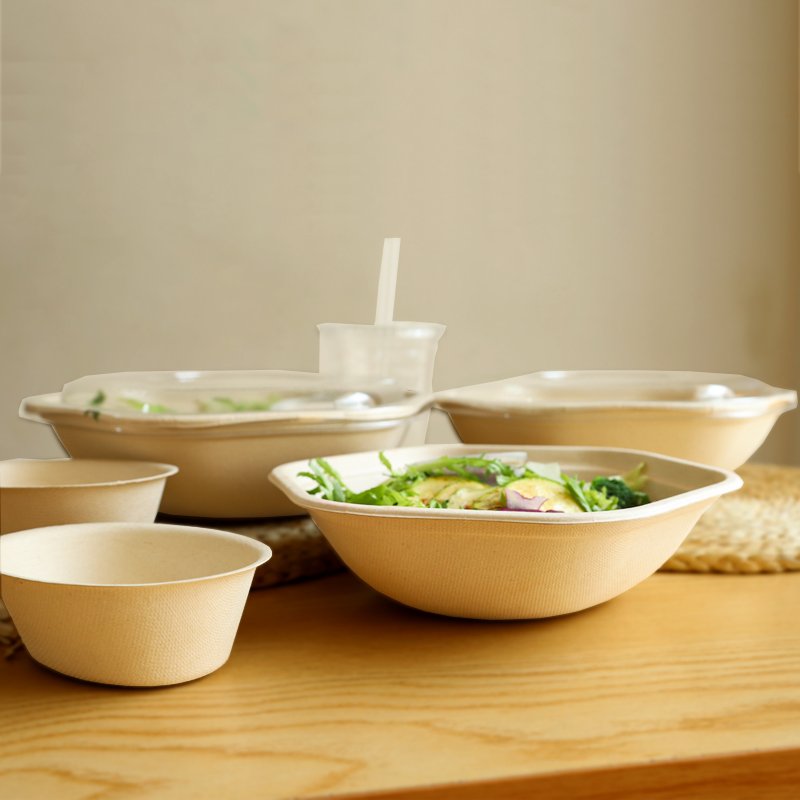 Hexagonal Sugarcane Bagasse Bowl | 750mL | 1100mL | 1300mL | 1600mL with PET Lid Recyclable Compostable - 图片 3