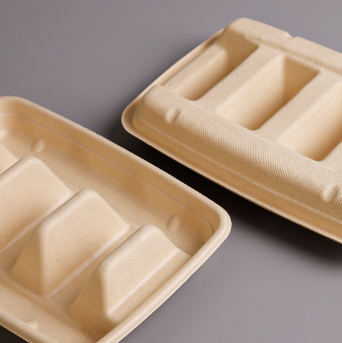 Take Away Rectangle Taco Tray | Taco Box Sugarcane Bagasse with PET Lid Recyclable Compostable - 图片 5