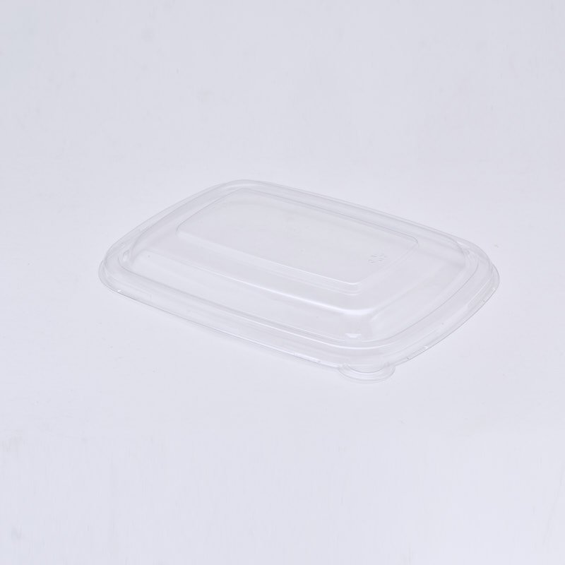 750 | 1000 mL 2-grid Take Away American Style Sugarcane Bagasse Box with PET Lid Recyclable Compostable - 图片 5