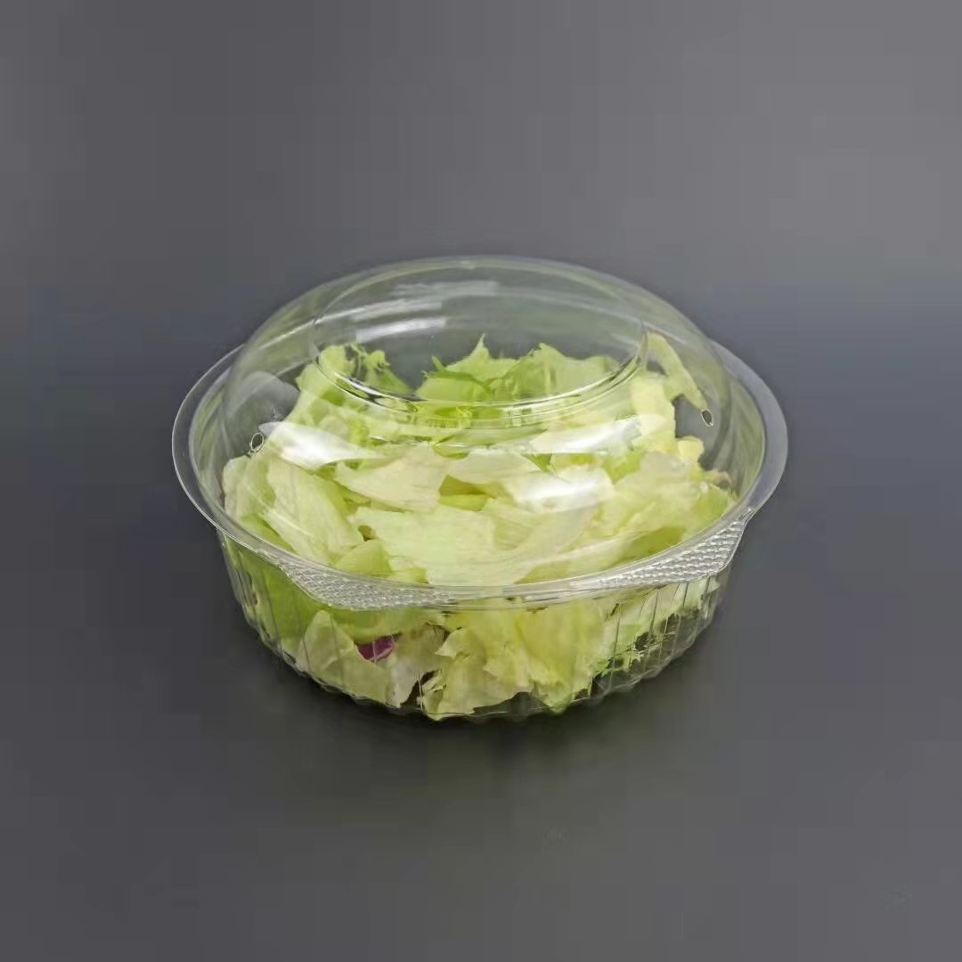 PET HINGED SALAD BOWL DISPOSABLE PET HINGED SALAD CONTAINER - 图片 6