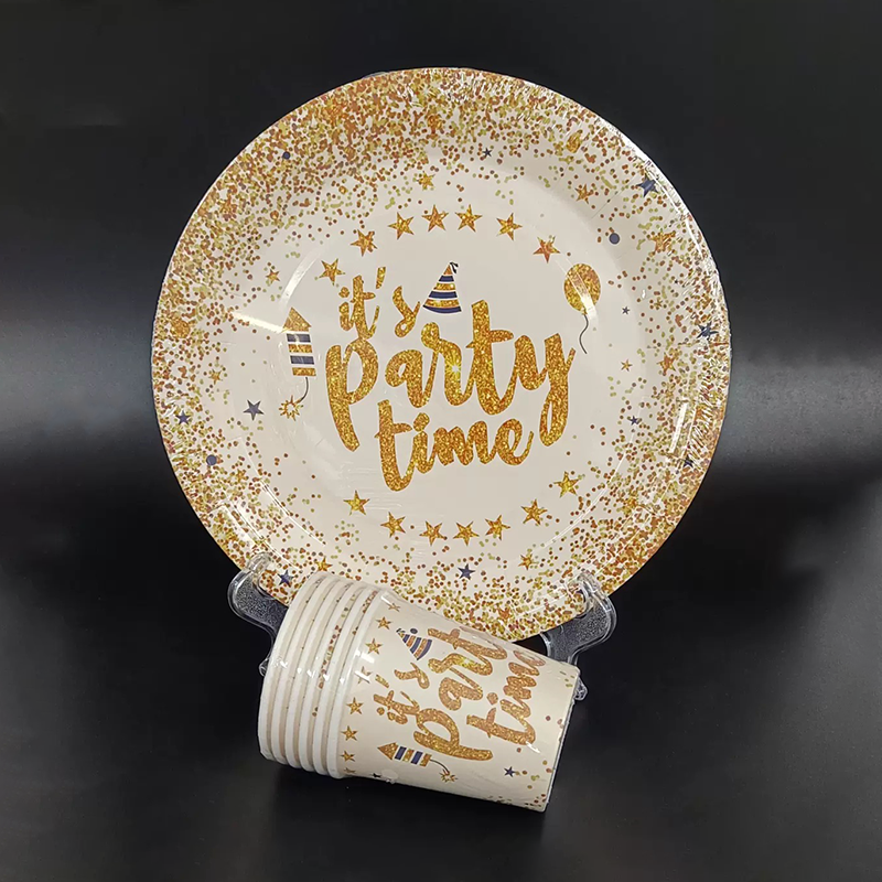Gold Foil Paper Plates – Disposable Gold Foil Party Paper Plates, Gold Foil Dinner Paper Plates & Gold Foil Dessert Paper Plates, Premium Gold Foil Disposable Plates for Weddings, Parties & Events - 图片 3