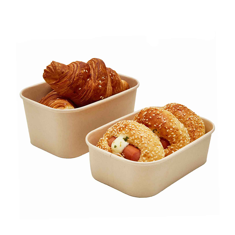 Rectangular Paper Bowls with Lids – Disposable Rectangular Paper Food Bowls for Takeout, Catering, Restaurants & Food Service - 图片 2
