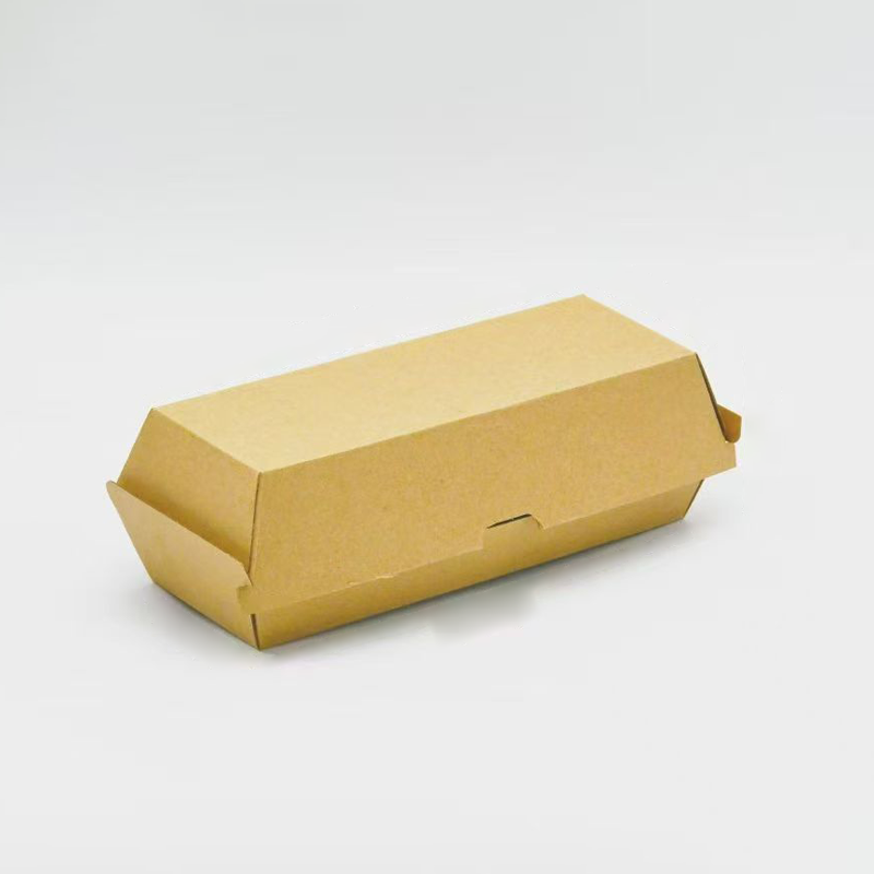 Corrugated Burger Box | Corrugated Cardboard Disposable Hamburger Takeaway Packaging - 图片 4