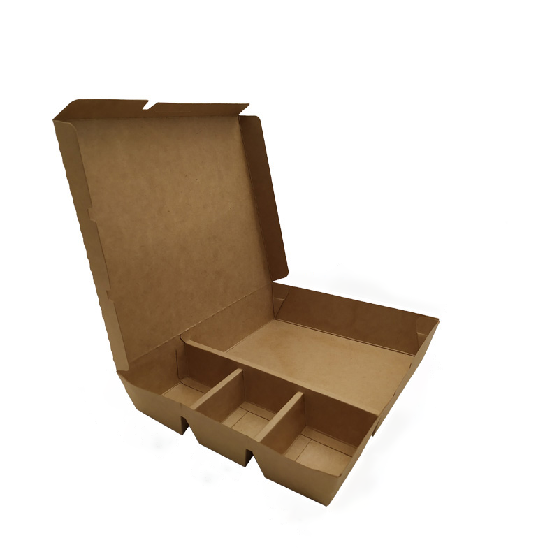 Multi-Compartment Paper Food Box – Disposable Paper Food Box with Compartments for Takeaway & To-Go Meals
