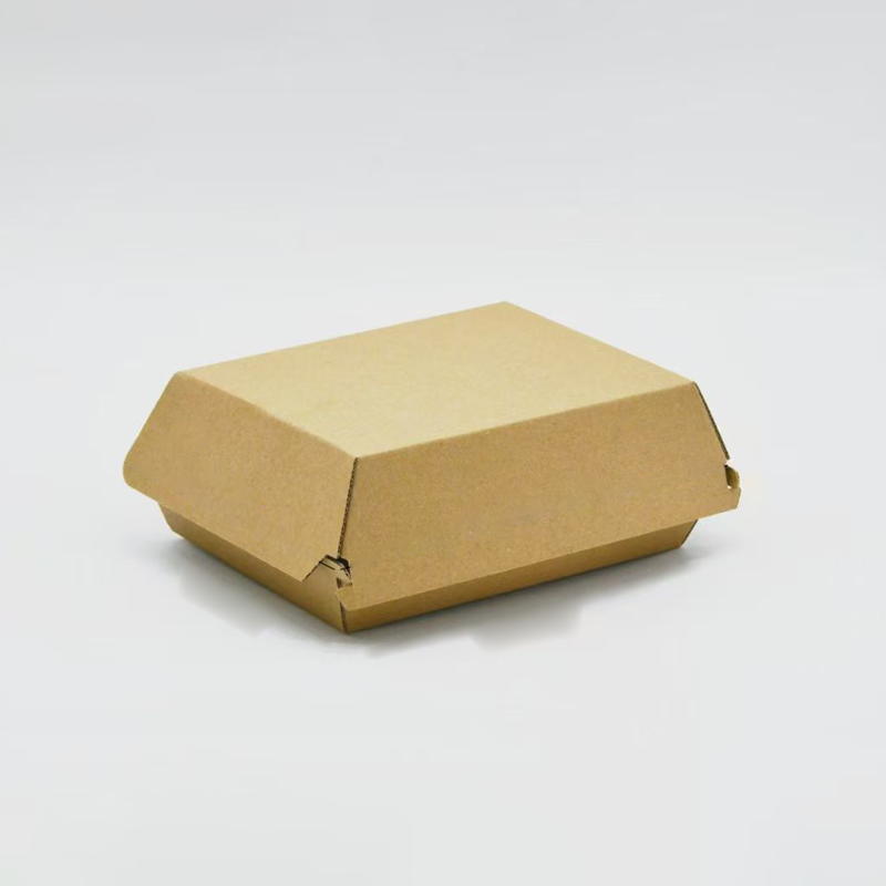 Corrugated Burger Box | Corrugated Cardboard Disposable Hamburger Takeaway Packaging