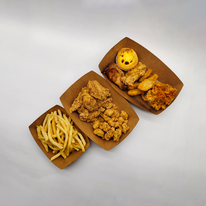 Paper Boat Tray | Disposable Paper Food Tray for Snacks, Takeout & Food Service - 图片 2
