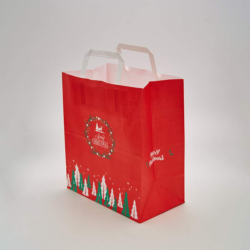 Eco-Friendly Kraft Paper Bags with Flat Handles for Retail & Packaging – Customizable, Sustainable, and Durable - 图片 2