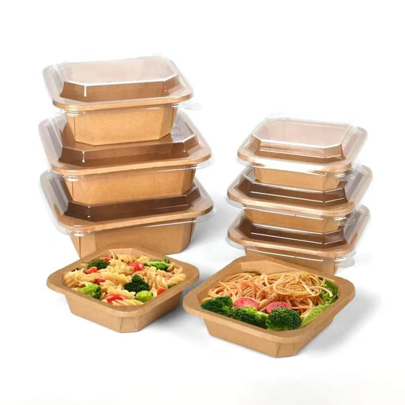 Square Octagonal Paper Bowls with Lids, Compostable Disposable 8-Sided Paper Food Bowls for Salad, Soup & Takeout, FDA Food Safe, Eco-Friendly - 图片 3