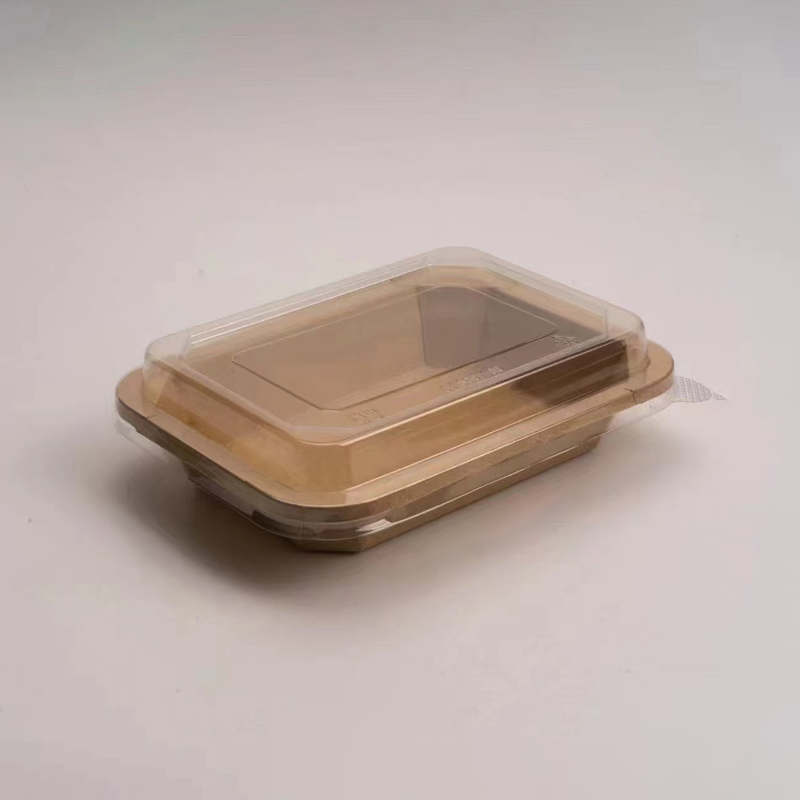 Rectangular Paper Salad Bowl – Compostable Disposable Paper Food Container for Takeaway & Foodservice - 图片 3