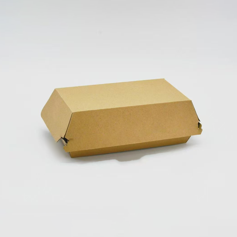 Corrugated Burger Box | Corrugated Cardboard Disposable Hamburger Takeaway Packaging - 图片 3