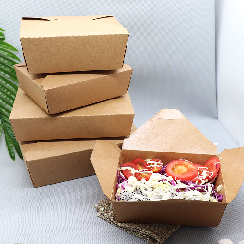 Disposable Paper Food Box for Takeout – Food-Grade, Greaseproof, Leak-Resistant, Eco-Friendly Paper Food Container - 图片 2