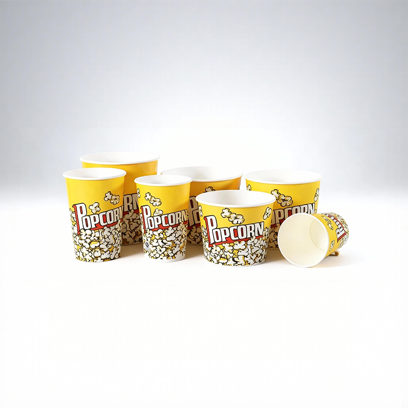 Eco Friendly Paper Popcorn Buckets – Food Grade, Grease Resistant, Disposable Snack Containers