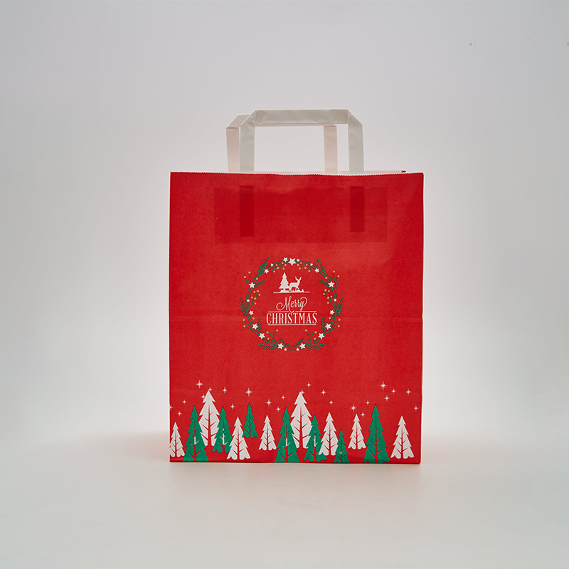 Eco-Friendly Kraft Paper Bags with Flat Handles for Retail & Packaging – Customizable, Sustainable, and Durable - 图片 3