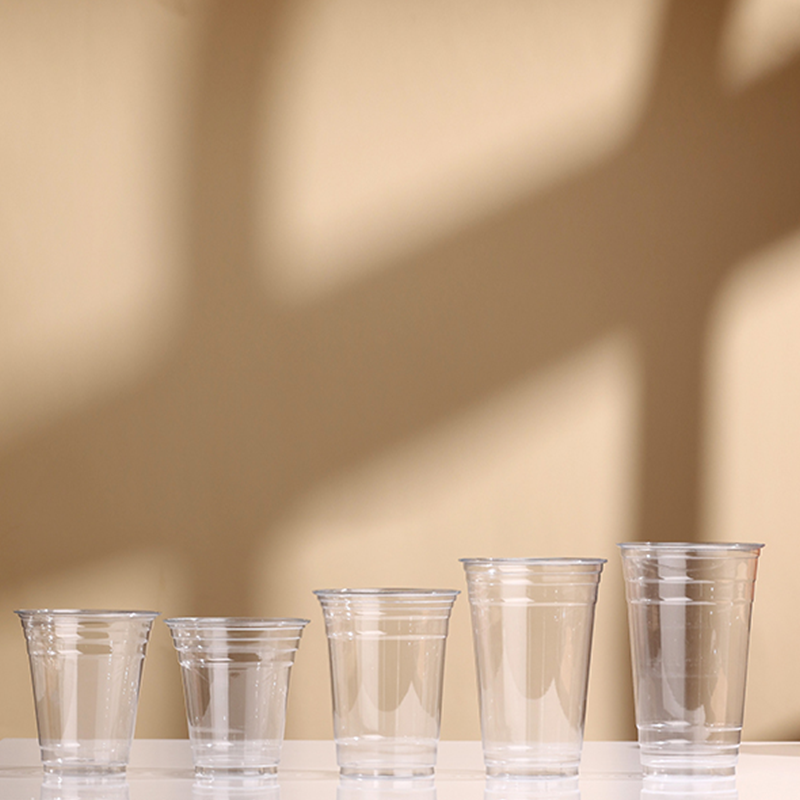 Clear PET Cups with Lids | Disposable PET Cups for Cold Drinks, BPA-Free, 12oz 14oz 16oz 18oz 20oz 24oz, Flat & Dome Lids