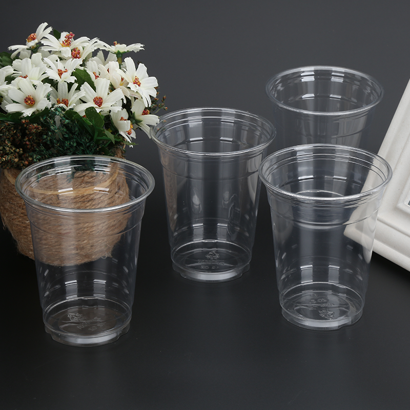 PET Cups with 90mm Lids – Clear PET Plastic Cups, Disposable BPA-Free Cold Drink PET Cups with Flat or Dome Lids, 12oz–24oz - 图片 3