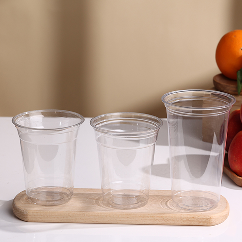 PET Cups for Cold Beverages – Clear PET Plastic Cups, Disposable BPA-Free PET Cups with Flat or Dome Lids, 12oz 14oz 16oz - 图片 4