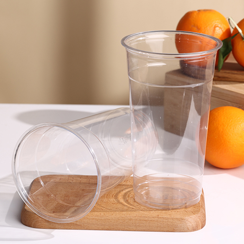 Disposable 32oz PET Cups – Clear PET Plastic Cold Beverage Cups with 107mm Lids, Custom Printing Available