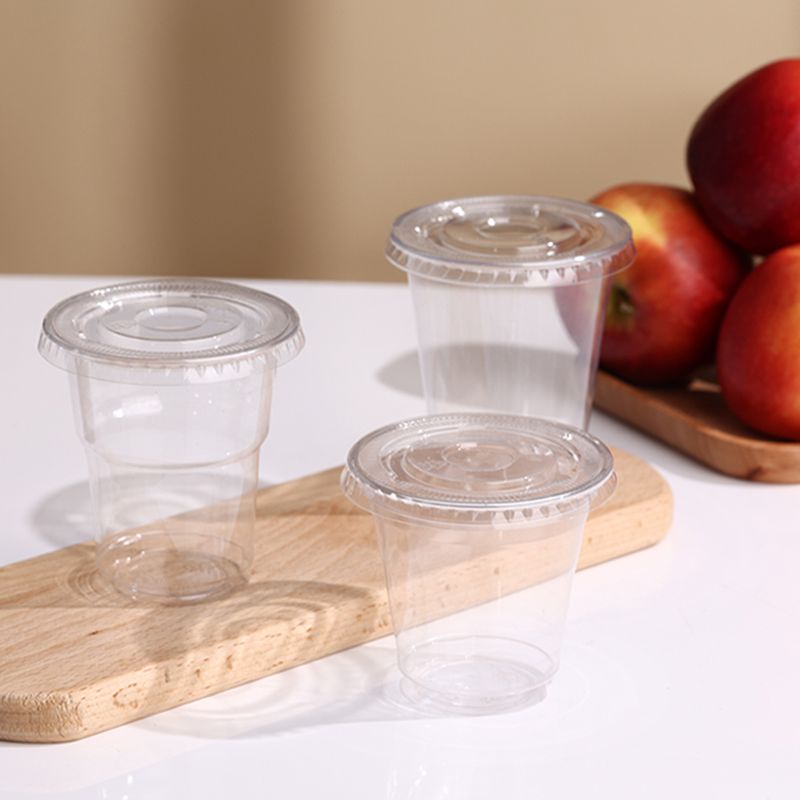 6oz Clear PET Plastic Cups – Disposable PET Cups for Cold Drinks, BPA-Free & FDA Compliant PET Beverage Cups with Lids - 图片 2