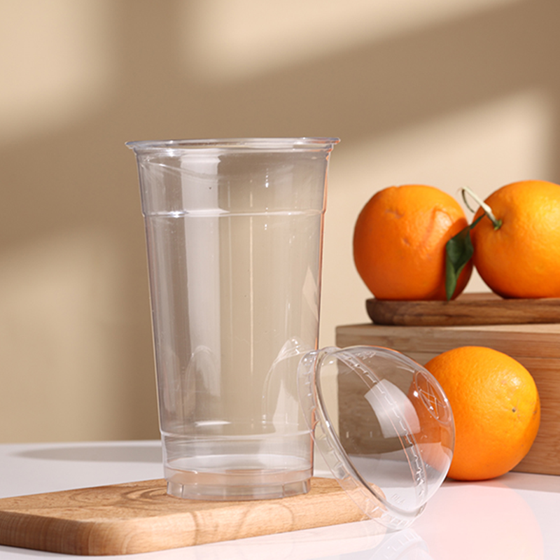Disposable 32oz PET Cups – Clear PET Plastic Cold Beverage Cups with 107mm Lids, Custom Printing Available - 图片 2