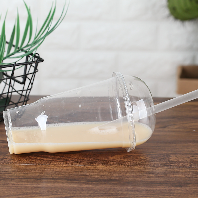 PET Cups with 117mm Lids – Clear PET Plastic Disposable Beer Cups for Cold Drinks, World Cup Events, Parties & Bars - 图片 3