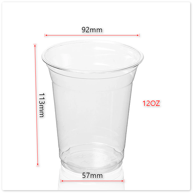 PET Cups for Cold Beverages – Clear PET Plastic Cups, Disposable BPA-Free PET Cups with Flat or Dome Lids, 12oz 14oz 16oz - 图片 6