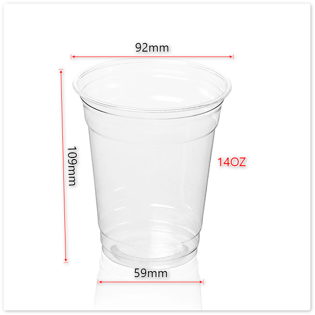 PET Cups for Cold Beverages – Clear PET Plastic Cups, Disposable BPA-Free PET Cups with Flat or Dome Lids, 12oz 14oz 16oz - 图片 7