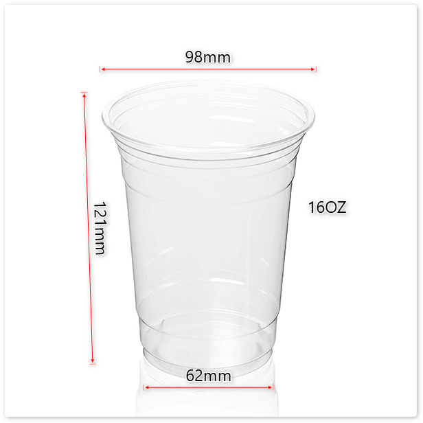 Clear PET Cups with Lids | Disposable PET Cups for Cold Drinks, BPA-Free, 12oz 14oz 16oz 18oz 20oz 24oz, Flat & Dome Lids - 图片 7