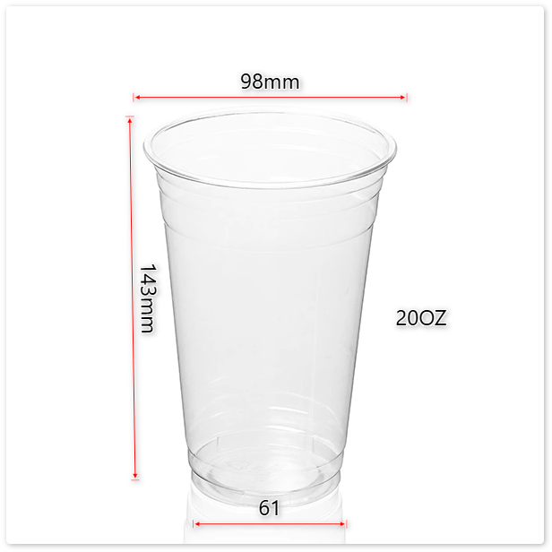 Clear PET Cups with Lids | Disposable PET Cups for Cold Drinks, BPA-Free, 12oz 14oz 16oz 18oz 20oz 24oz, Flat & Dome Lids - 图片 6