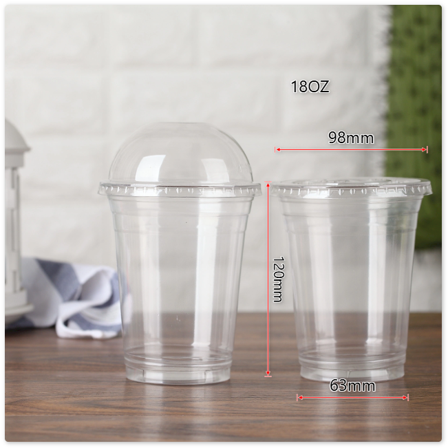 Clear PET Cups with Lids | Disposable PET Cups for Cold Drinks, BPA-Free, 12oz 14oz 16oz 18oz 20oz 24oz, Flat & Dome Lids - 图片 10