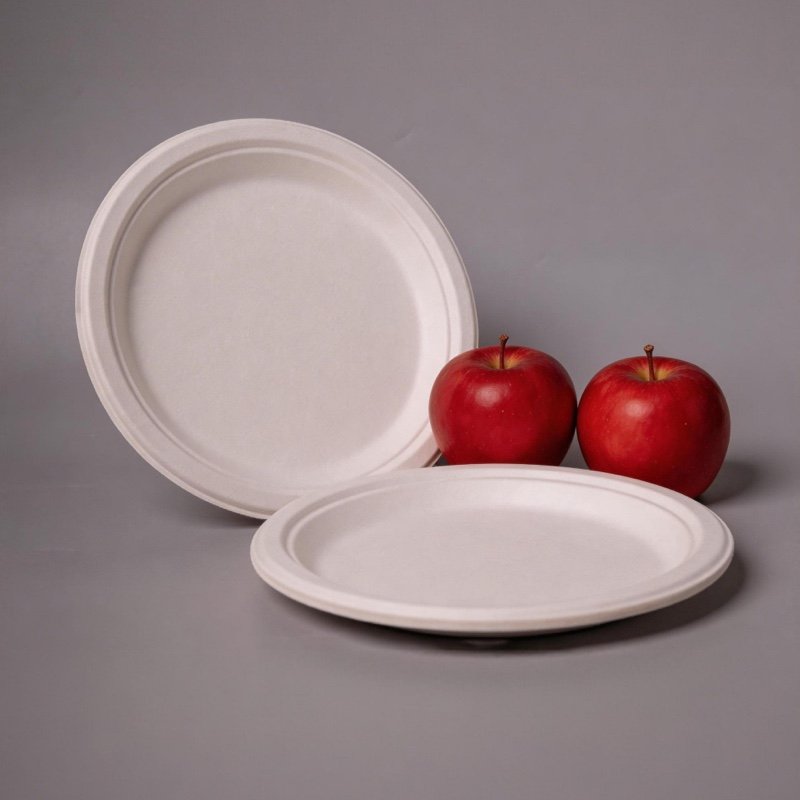 Sugarcane Bagasse 6" | 7" | 8" | 9" | 10" | 12" Deep Round Plate - 图片 2