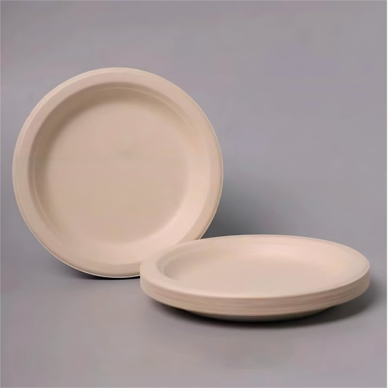 Sugarcane Bagasse 6" | 7" | 8" | 9" | 10" | 12" Deep Round Plate - 图片 3