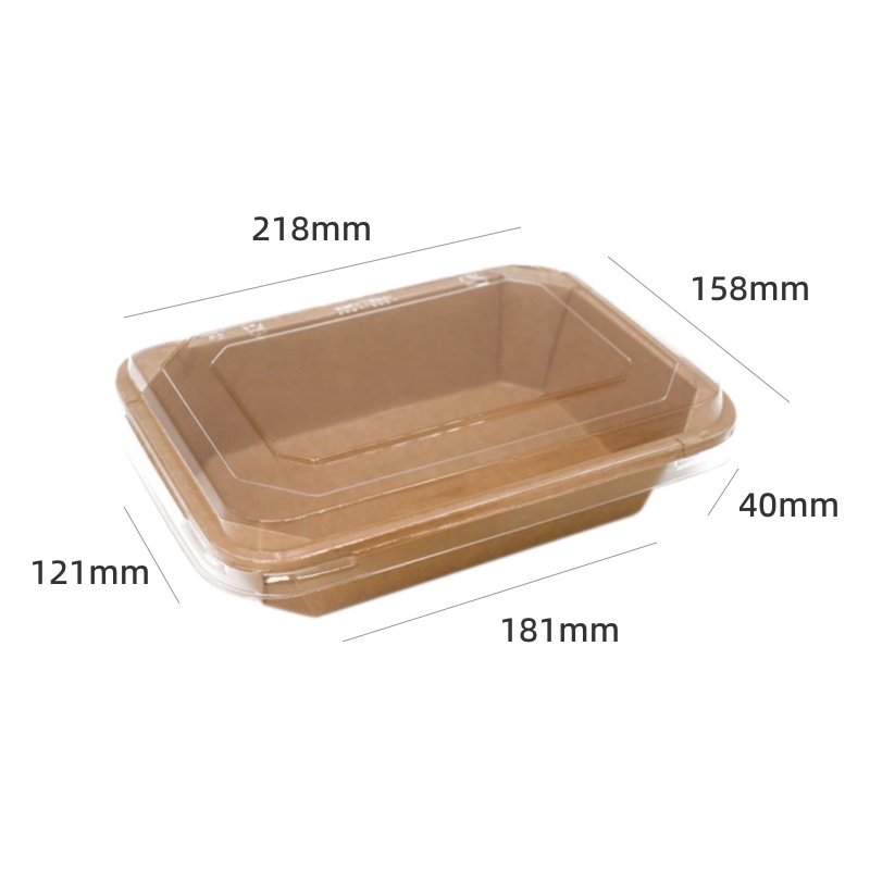 Biodegradable Paper Food Bowl with PLA Lid Eco Takeaway Packaging - 图片 6