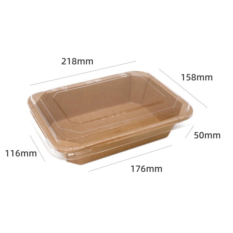 Biodegradable Paper Food Bowl with PLA Lid Eco Takeaway Packaging - 图片 7