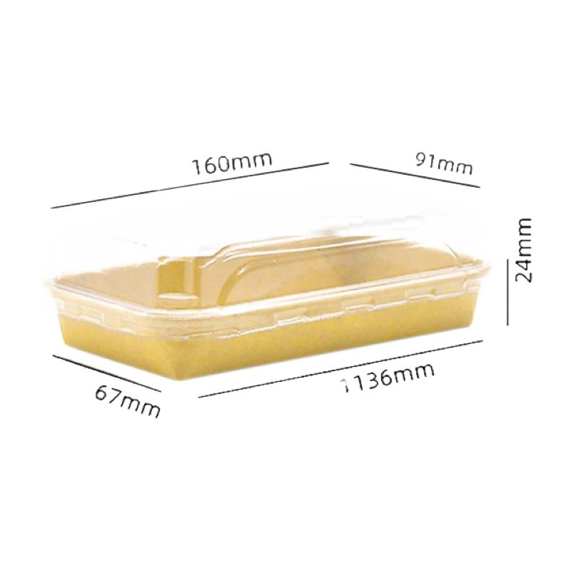 Biodegradable Kraft Sushi Trays | Eco-Friendly Leakproof Takeaway Sushi Packaging - 图片 3