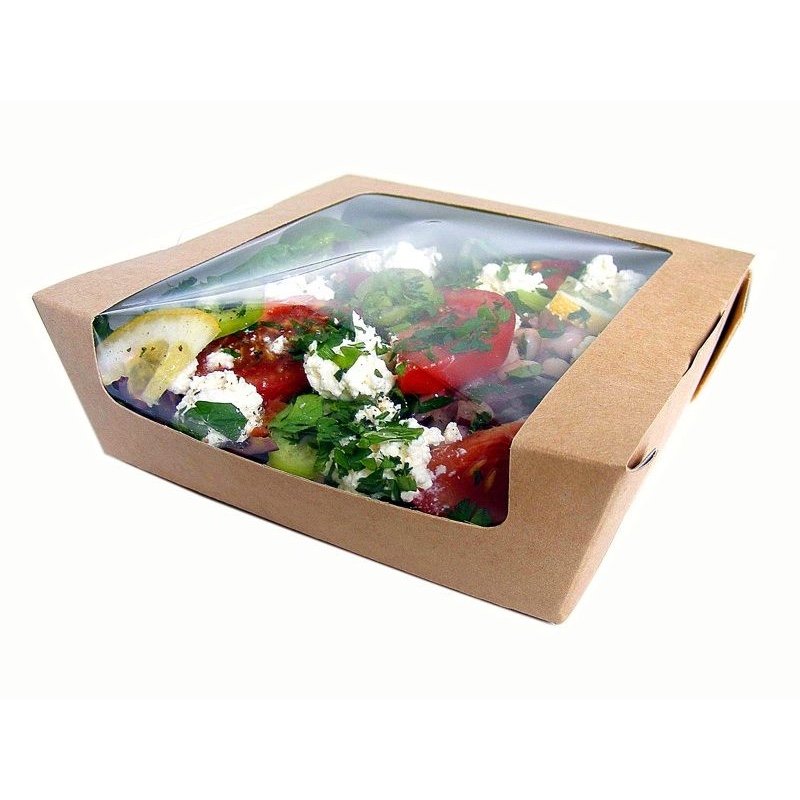 Disposable Salad Box with Lid | Waterproof Paper Container - 图片 2
