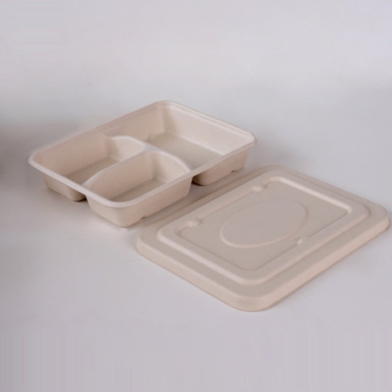 Leak Resistant Lid for 3 Compartment Containers | Compostable & Eco-Friendly Takeout Lids - 图片 4