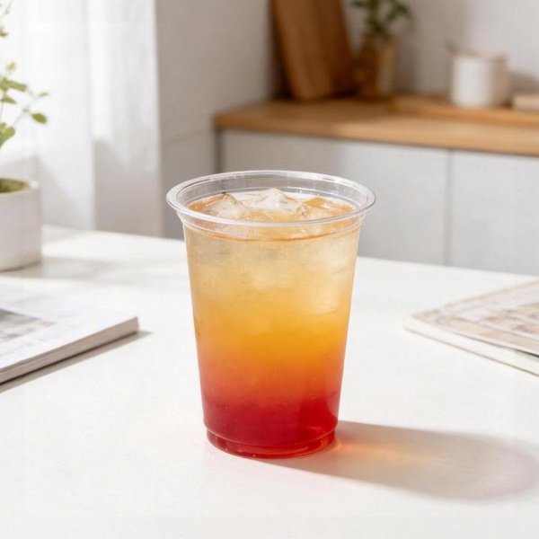 16oz Transparent Plastic Cups with Lids for Takeaway | Recyclable PET Cold Drink Cups