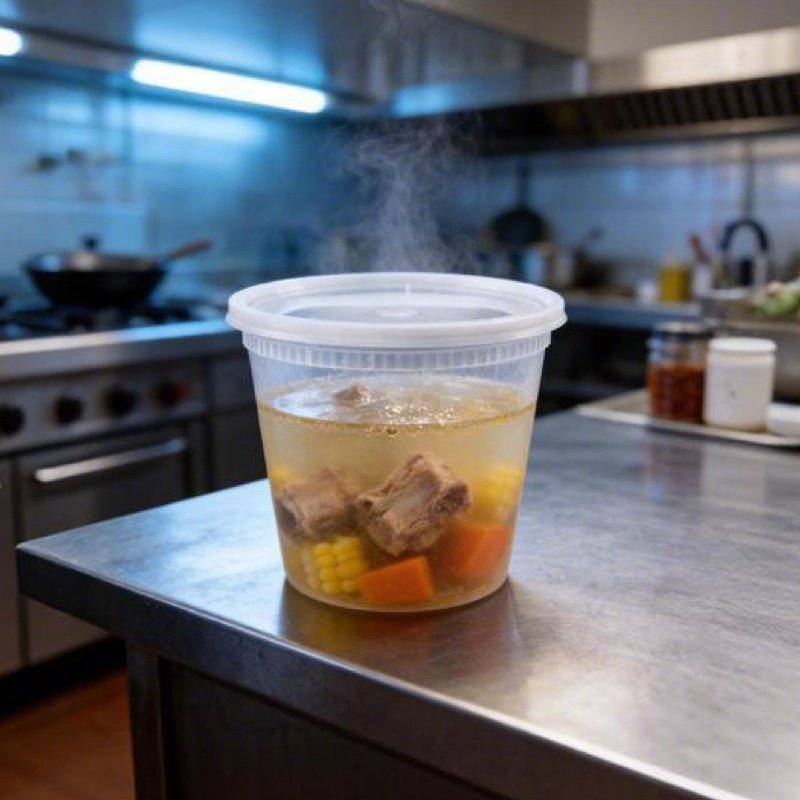 24oz Disposable PP Soup Container with Leakproof Lid | Microwave Safe Food Grade 24oz Polypropylene - 图片 2