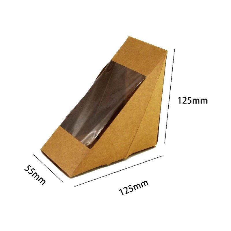 Eco Friendly Biodegradable Sandwich Box | Kraft PLA Lined - 图片 2