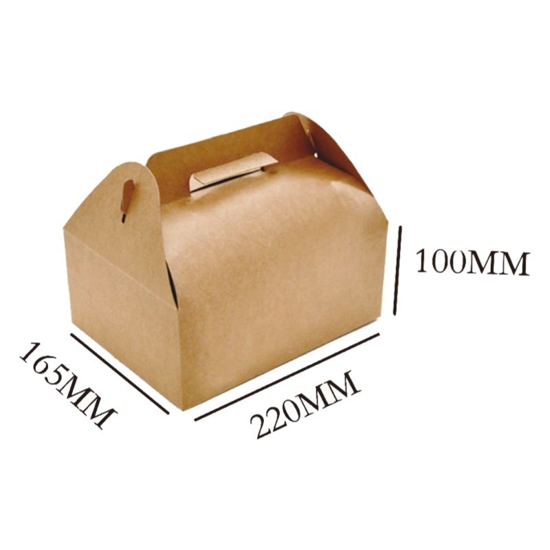 Eco Friendly Gable Box for Food Packaging | Compostable Kraft Gable Box for Takeaway & Bakery - 图片 2