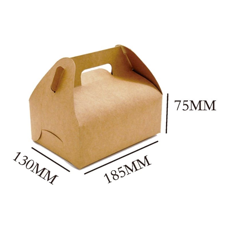 Eco Friendly Gable Box for Food Packaging | Compostable Kraft Gable Box for Takeaway & Bakery - 图片 4
