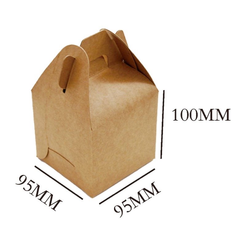 Eco Friendly Gable Box for Food Packaging | Compostable Kraft Gable Box for Takeaway & Bakery - 图片 5