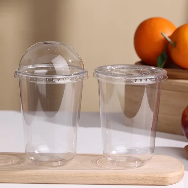 16 oz U-Shaped PET Plastic Cup with Lid for Cold Drinks, Iced Coffee, Bubble Tea & Smoothies - 图片 3