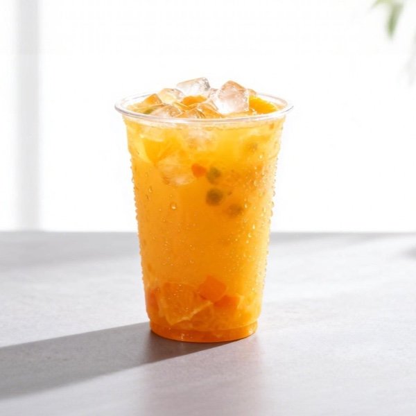 16 oz U-Shaped PET Plastic Cup with Lid for Cold Drinks, Iced Coffee, Bubble Tea & Smoothies - 图片 2