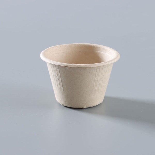 Sugarcane Bagasse Portion Cups 2oz 4oz 5oz | Compostable Eco-Friendly Sauce & Condiment Cups - 图片 4