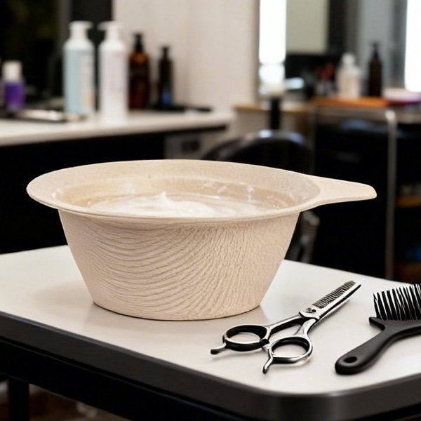 Sugarcane Bagasse Hair Coloring Bowl | Biodegradable Eco-Friendly Disposable Hair Dye Mixing Bowl for Salons - 图片 2