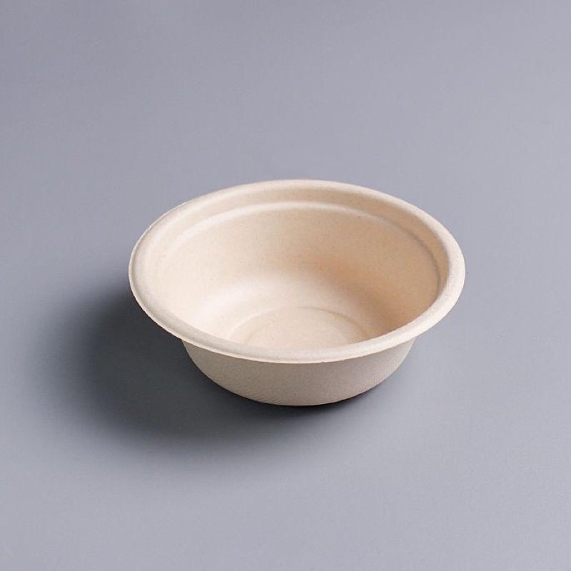 Eco-Friendly Sugarcane Bagasse Bowl 350ml 500ml 1000ml – Biodegradable Disposable Food Container - 图片 3